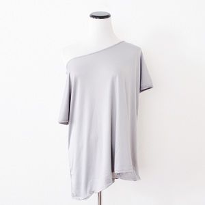 Eunice Lai Gray Off-Shoulder Top